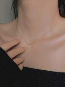 925 Sterling Silver Women's Necklace, Super Mini Elegant Heart-Shaped Pendant Clavicle Chain, Versatile For Daily Wear And Festivals, Luxury Gift - Water Drop - View 2