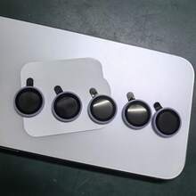 Bộ 5 miếng dán bảo vệ ống kính camera bằng gốm dạ quang nhiều màu sắc tương thích với iPhone 11-16, chống trầy xước, huỳnh quang, vừa vặn hoàn hảo - Nâng tầm vẻ ngoài của điện thoại! Miếng dán bảo vệ ống kính camera dạ quang tương thích vớiiPhone 11/12/13/14/15/16/16 Plus/16 Pro/16 Max của Apple - Màu tím - Xem 6