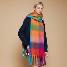 1PC Women's Autumn/Winter Solid Color Versatile College Style Elegant Coarse Beard Thick Warm Scarf, Suitable For Cold Proof Shopping And Dressing In Autumn/Winter Season