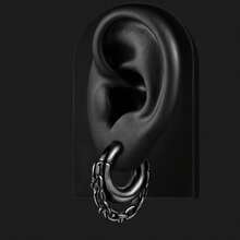 1PC Cool Chain 316 Stainless Steel Ear Weights Hangers Expander Piercing Women Man Earrings Body Jewelry 6mm 2G