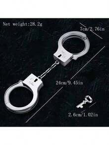 1 Pc New TPR Soft Handcuffs Toy, Suitable For Police And Thief Roleplay Games, Novelty Stress Relief Prop, Safe Material, Police Costume, Halloween Costume - Multicolor - View 6