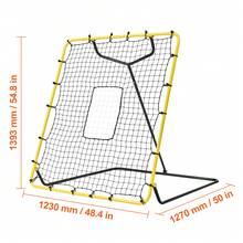 Baseball And Softball Rebounder Net, 4 X 4.5 Feet PitchBack Baseball Nest For Pitching And Fielding Training, Pitch Return Trainer Rebound Net With Pitching Target, 4 Adjustable Angles - Yellow and Black - View 10