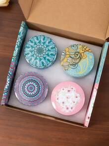 4件/1件花香蜡烛礼盒套装 | 送给闺蜜的生日礼物，送给女性的冬季礼物，香氛大豆蜡烛家居装饰，圣诞礼物，圣诞蜡烛，圣诞香氛。 - 花香蠟燭禮盒 - 查看 7