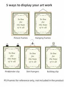 1 pieza Póster de letras sin marco, arte de pared con cita inspiradora de canción, póster de música minimalista para dormitorio, decoración de habitación de estudiante, idea de regalo para fans de - Multicolor - Ver 7