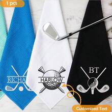 CFUNIQ 1件刺繡高爾夫毛巾，個性化高爾夫毛巾，字母組合毛巾，高爾夫禮物－刺繡，高爾夫禮物，高爾夫婚禮禮物，高爾夫俱樂部毛巾，送給高爾夫愛好者的禮物，父親節禮物，聖誕禮物 - 高爾夫毛巾 - 查看 14