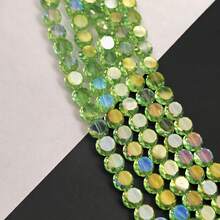 8毫米渐变色釉珠，多面轮状，表面光亮；在不同光线下呈现不同色调，适合手工DIY制作手链、项链、耳环和其他珠宝，可通过色彩组合打造个性化手工作品。 - 8mm輪胎形DIY散珠 - 查看 7