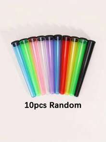 10 piezas, Tubo de almacenamiento cónico a prueba de humedad y de colores, Tubo de almacenamiento cónico, Accesorio portátil, Opción ideal para uso diario y vacaciones