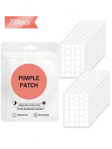 1440片透明脸贴，装饰性透明脸贴，可爱波点设计，高效便捷的脸部装饰产品，适用于圣诞节、冬季、粉色系、毕业季、生日、节日、夏季等各种场合。规格：1080/720/360/180/72/36片/包