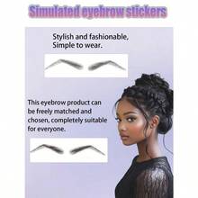 False Eyebrows For Women Realistic Human Hair Brow Extensions Easy To Use And Reusable Fake Eyebrows For Natural Look - Black - View 3
