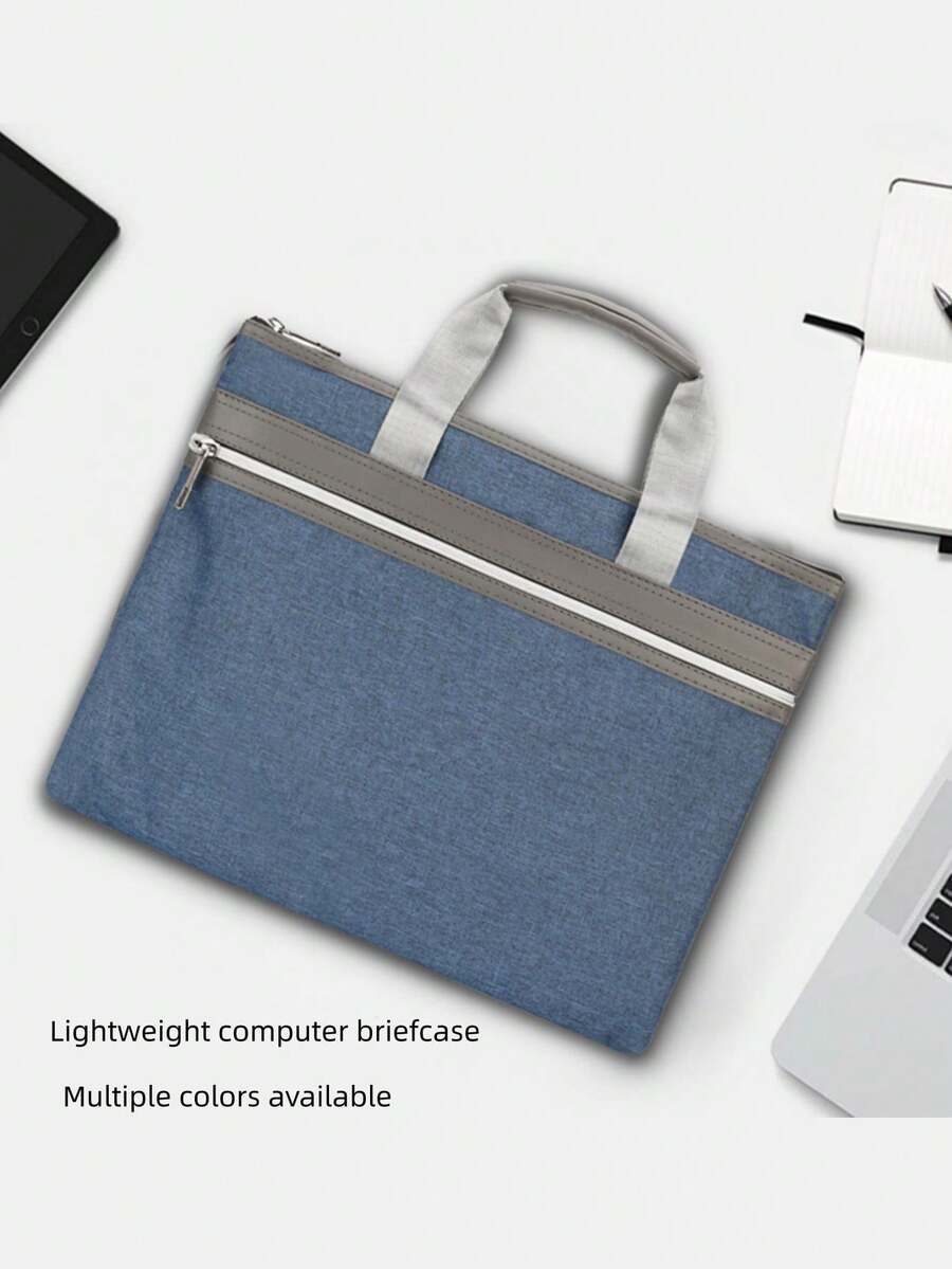 1pc 37cm*1cm*30cm Nylon Briefcase, Lightweight Ultra-Thin Men's Briefcase Laptop Bag Suitable For Daily Commute And Outdoor Use Bible Bag - Multicolor - View 1