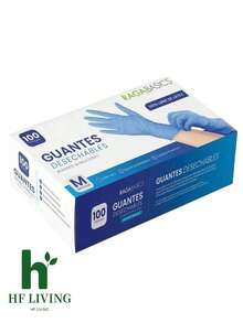 100 Guantes de Nitrilo de Alta Calidad Color Azul, Sin Látex, Sin Polvo, Diseño Ambidiestro, Ajuste Perfecto, Desechables y Resistentes. (Talla S,M,L) - INDIVIDUAL - Ver 7