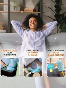 Dusting Brush; Bedside Cleaning Wonder; Home Sofa Gap Cleaning Tool; High-Dusting Vacuum - Multicolor - View 4