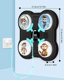 Niños Máquina De Boxeo De Música Inteligente Objetivo+Glove - Negro - Ver 9