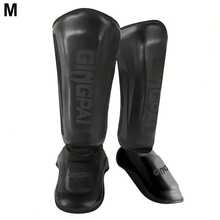 1 Pair Muay Thai Leg Guards, Thick Kickboxing Shin Instep Protector, MMA Fighting Shin Pads, Taekwondo Leg Guards