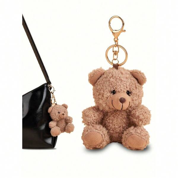1PC Cute Plush Teddy Bear Keychain,Cute Accessories,Car Keychain,Car Accessories Cute,Couple Plush Keychain,Cute Things,For Car Keys, Mobile Phones, Cameras, Wallets, ID Cards, Badge Cards, Wristband Keychains,Charms, Pendants, Mobile Phone Chains, Car Charms, Key Chains, Bag Charms,For Gifts, Boyfriends, Girlfriends, Family Members, Party Gifts,Birthday Gift,A Gift For A Friend School Goth Y2k