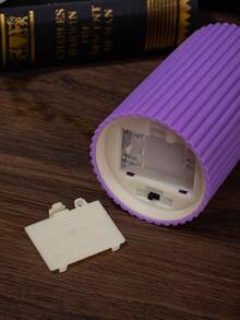 1 件/3 件齿轮形 LED 电子蜡烛，高端大气逼真条纹齿轮无焰蜡烛，现代家居装饰蜡烛灯，适用于室内和室外 - 搖擺頭紫色 - 查看 6