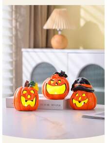 Keramischer hohler Kürbis Nachtlicht Halloween Dekoration Wohnaccessoire