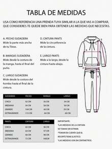 Set de 2 piezas de mujer con sudadera con capucha y pantalones de chándal de unicolor, para otoño/invierno - Negro - Ver 6