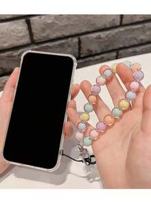 1 pieza/2 piezas Llavero de teléfono con forma de caramelo de color aleatorio anti-pérdida, colgante de llavero adecuado para viajes - Color aleatorio - Ver 6