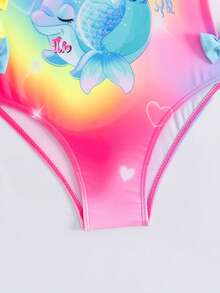 2025 New Children's Girls' Country Summer Cute Leisure Swimsuit Set - Multicolor - View 5