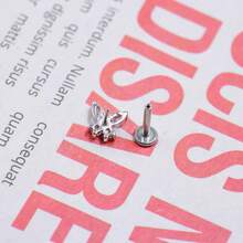 2~4PCS 16G 316L Pushin Lip Rings Butterfly And Bee Nose Stud Rings Top Push In Threadless Surgical Steel Flat Back Nose Rings Studs For Womens{"Color_name":"Silver1"} - bạc1 - Xem 7
