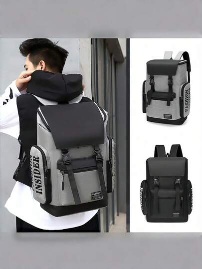 大容量多功能背包，樱桃吊坠设计，实用背包，适合学生上学、通勤上班和户外旅行，也是圣诞礼物之选，校园背包书包