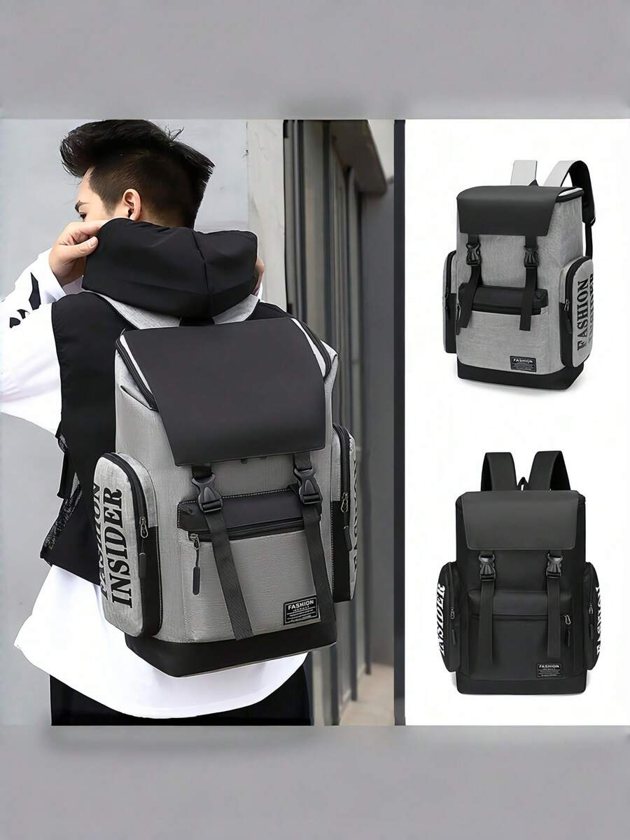 Mochila de gran capacidad y multifuncional, con diseño de colgante de cereza, práctica para estudiantes, ir al trabajo y viajes al aire libre, regalo de Navidad, mochila escolar para el campus - Multicolor - Ver 1