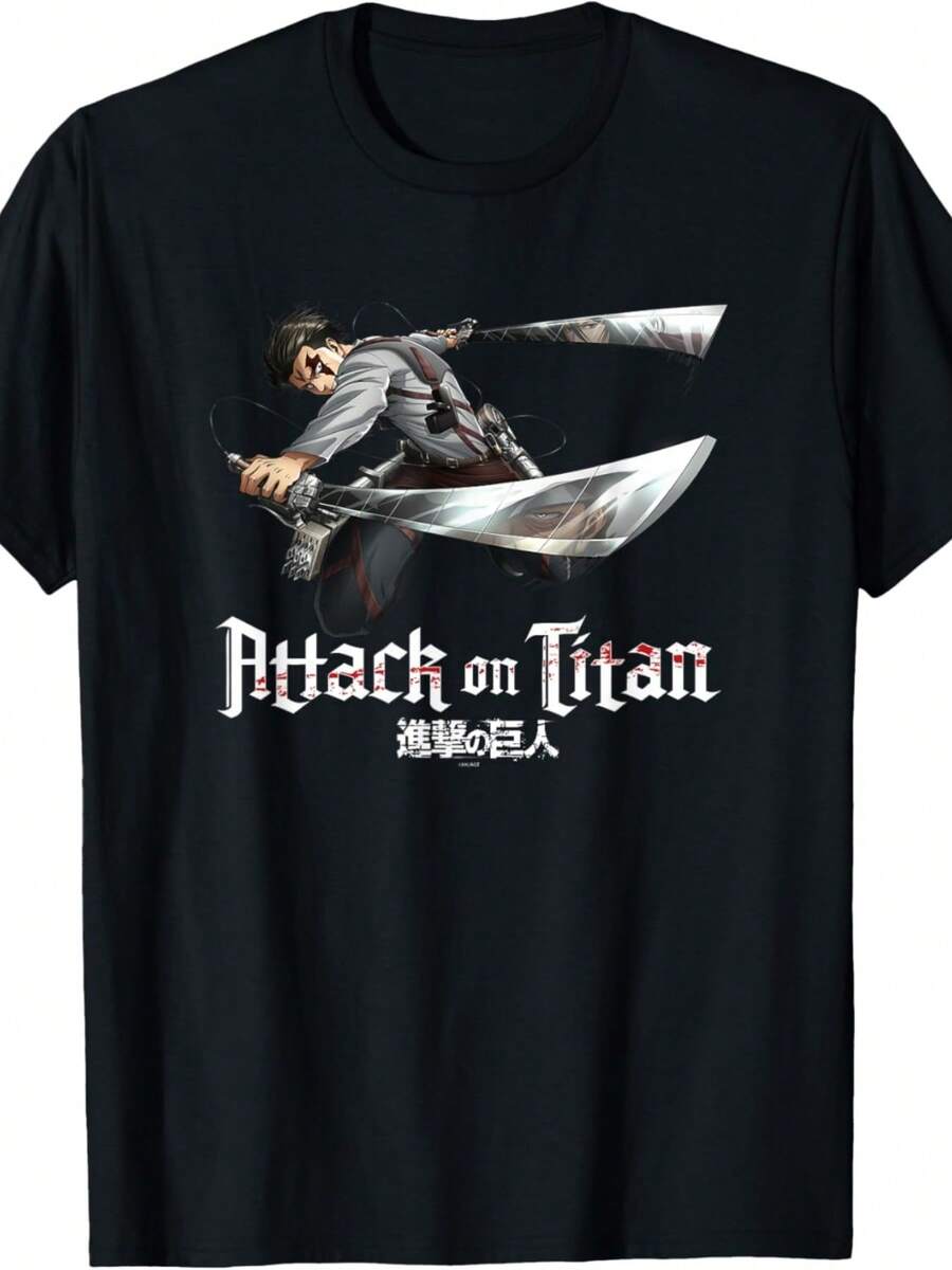 Season 3 Jump Attack Anime T-Shirt - Black - View 1