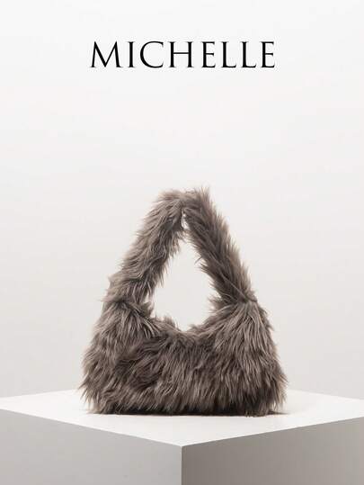 Hobo Shoulder Bag, Fall Purse, Solid Fuzz Soft Candy Color Satchel Bag, Y2K Style Women Handbags, Vacation Travel Purse For Girls, Elegant, Unique, Cute Everyday Bag For Women, Suitable For Shopping, Dating