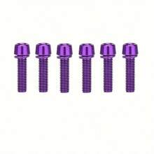 6 szt. kolorowych śrub prętowych – śruba do kierownicy rowerowej M5 * 20 mm ze stali węglowej o wysokiej wytrzymałości, z podkładką, wysoka twardość, odporność na korozję i wysoką temperaturę, odpowiednia do jasnych kolorów rowerów górskich, szosowych, składanych, akcesoriów rowerowych, części do rowerów górskich i trwałych części rowerowych - Wielokolorowe - Zobacz 11