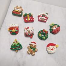 Christmas Old Man Refrigerator Magnet DIY Resin Refrigerator Sticker Creative Paste Photo Wall Black And White Version Home Kitchen Decoration Sticker, Cute Decoration Sticker, Kitchen Office Whiteboard Storage Cabinet Decoration, Kitchen Decoration, Home Decoration, Valentine's Day Gift, Gift For Friends And Family - Multicolor - View 2