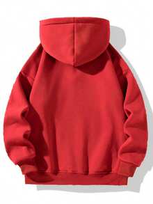 2件套男士秋冬休闲运动连帽运动服套装 - 紅色 - 查看 3