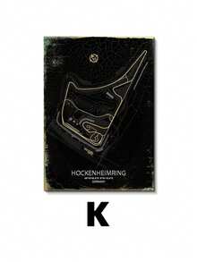 1pc Nurburgring Race Track Map Design Area Rug, Rectangle Polyester Knit Fabric Carpet, Fade Resistant Bedroom And Living Room Decor, Indoor Use