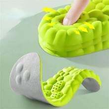 1双4D乳胶运动鞋垫，超柔软高弹鞋垫 - 灰色 - 查看 3