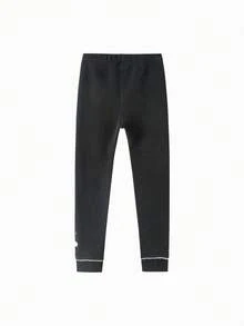 Balabala BalaOne Young Girl Fleece Leggings, 2025 Winter, Warm Pants - Black - View 5