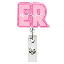 1pc Pink ER Nurse Doctor Rotating ID Badge Reel, Holiday Gift, Retractable Badge Holder - Multicolor - View 19
