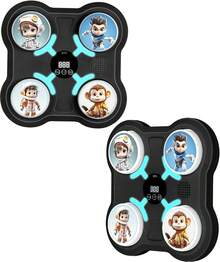 Niños Máquina De Boxeo De Música Inteligente Objetivo+Glove - Negro - Ver 12