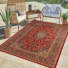 Extra Large Persian Rug - Vintage Red And Gold  Style, Suitable For Living Room, Bedroom, Entrance, Machine Washable Carpet - Traditional Floral Pattern Luxurious Home Decor, Soft Textured Rug, Designer Recommended - 彩色 - 查看 10