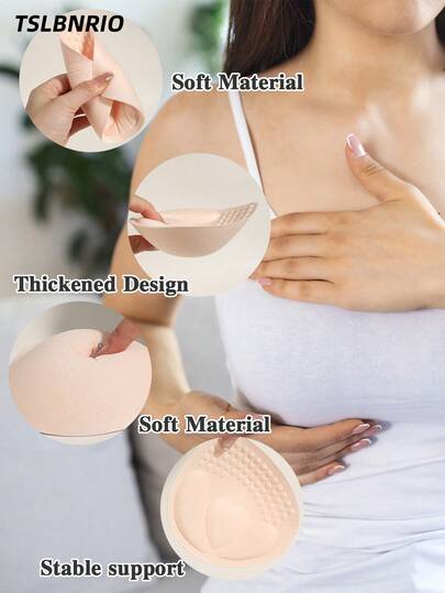 2/4pcs Women's Bra Pads, 4cm Thickened Design, Bra Accessories Suitable For Enhancing Small Breasts