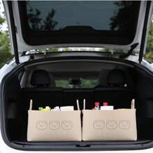 2pcs Car Trunk Organizer Storage Box, Felt Material With Handle, Foldable Multi-Functional Car Storage Box, Suitable For Cars, Vehicles, SUVs, Trucks - A - View 1