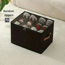 1pc Folding Shoe Box With A Lid; Dust-Proof Storage Box For Shoes, Clothing And Accessories; Multi-Functional Rectangular Storage Box With A Lid; 11 Colors, Durable Oxford Cloth Shoe Cabinet Solution - Multicolor - View 14