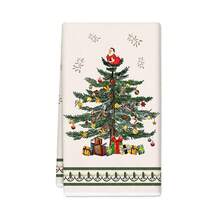 1pc/2pcs/4pcs Pine Tree Green Christmas Super Soft Microfiber Kitchen Towel, 45*66cm Seasonal Kitchen & Dining Table Decor Dish Cloth, Christmas Home Decor - Green - View 9