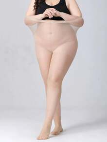 Medias Panty Elásticas de Talla Grande – Efecto Invisible y Alta Elasticidad - transparente - Ver 1