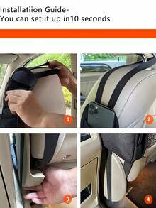 1pair Car Seat Storage Hanging Bag, Multi-Pocket Seat Side Organizer, Car Multifunctional Storage Mesh Net Pocket, Can Hold Mobile Phone, Wallet, Glasses, Suitable For Cars, SUVs, Trucks - Black - View 5