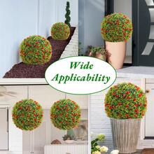 Meiyiu Artificial Topiary Balls For Home Decor, Large Hanging Topiary Balls For Indoor Outdoor Decor Wedding Housewarming,With Flowers - Red-22.4 Inch-2 Pack - View 6