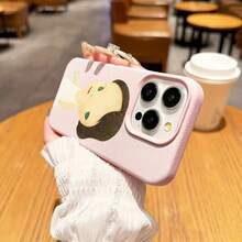 Yoshitomo Nara Art Anime Phone 17 16e 16 15 14 13 12 11 Pro X XR XSMAX 8 Plus Shockproof Soft Back Cover Couple Gift Christmas Fall Phone 17 Halloween Accessories - Trộn màu - Xem 3