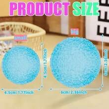 1.6Inch Textured Mini Stress Balls: 1/2/3/6/9Pack High Density Solid Squishy Toys, 1.6" Small Sensory Fidget For Kids Adults, Quiet Anxiety Relief Item For Classroom, Malt Sugar Filled, Prizes For Students - Multicolor - View 8