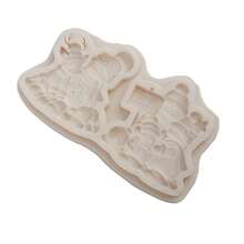 قالب سيليكون لعيد الميلاد 3D قالب سانتا كلوز قالب رجل الثلج قالب رنة فوندانت قالب بسكويت قالب شوكولاتة وحلوى قالب خبز الكيك قالب طين البوليمر والراتنج لتزيين الكيك والكب كيك مناسب لصناعة الشموع