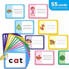beartale 26Pcs Dry Erase ABC Alphabet Kids Early Educational Flash Cards - Write And Wipe Laminated ABC Letter Tracing Practice Card, Uppercase And Lowercase Letters Practice Spelling With Cute Illustrations To Associate Letters With Objects, Intelligence Games For Children, Kids Toys, Party Favors For Kids, Travel Toys, Montessori Toys, School Supplies, Kids Birthday Gift, Back To School, Welcome Learn