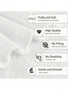 Soft Funny Throw Blanket Super Plim Plim Premium Flannel Fleece Lightweight Blanket Warm Plush Blankets All Season Use (280gsm) - 白色 - 查看 3